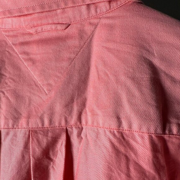 Tommy Hilfiger Button Down Long Sleeve Shirt Pink/Coral White Sz XL - Picture 8 of 10